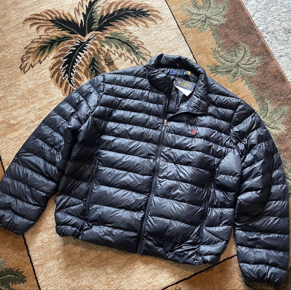 $268 Polo RL Raulph Lauren Navy Blue Puffer Jacket Coat 4X 4XL 4XB 4TG NEW